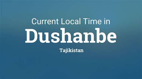 local time in dushanbe